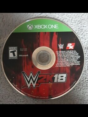WWE 2K18 Video Game Disc - Black/Red